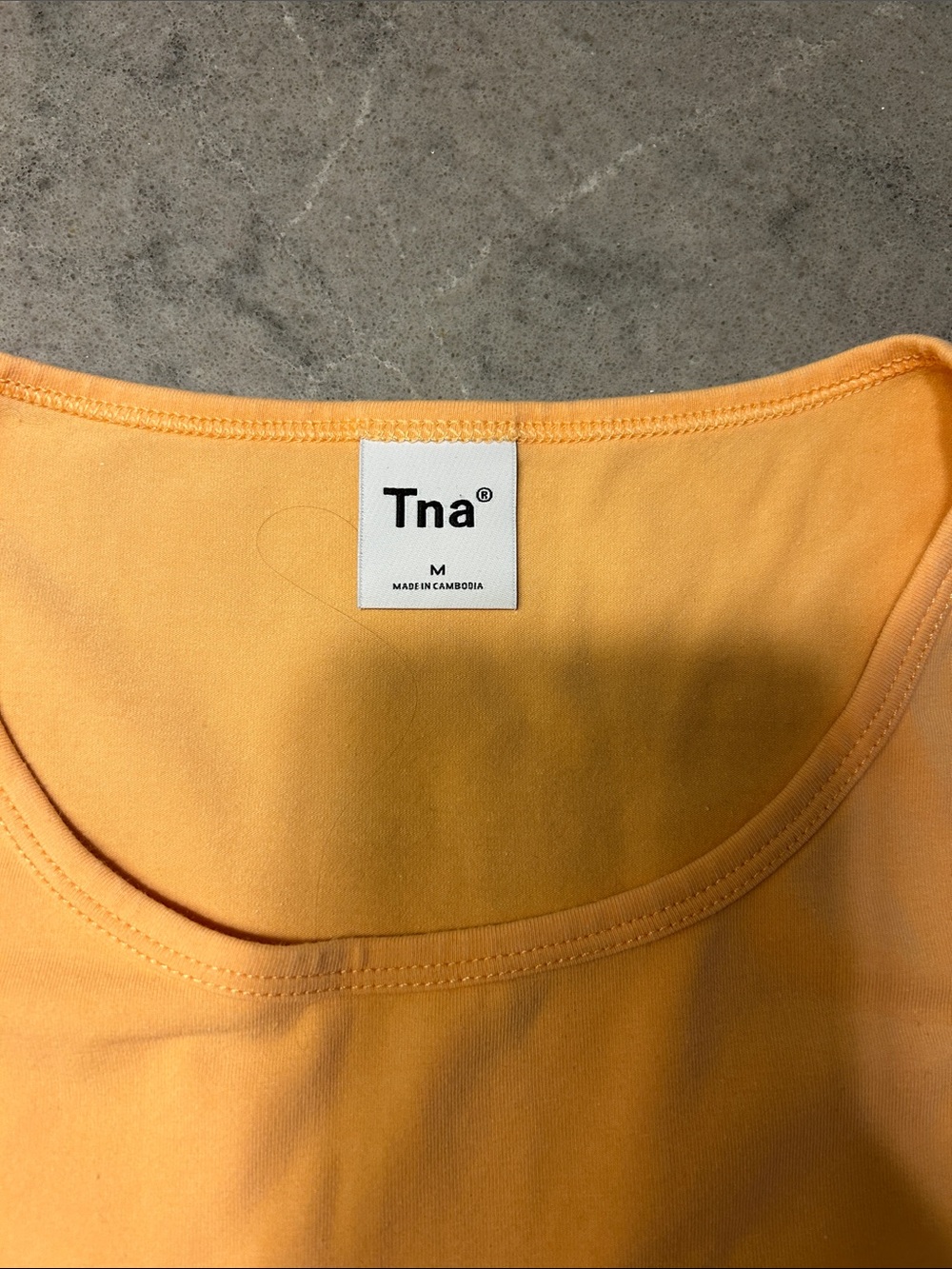 TNA Peach Ruched-Side Crop Top - Picture 2 of 2